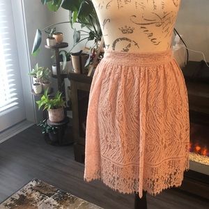 High Waisted Lace Skirt